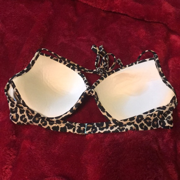Cheetah print padded bikini top - Picture 2 of 2